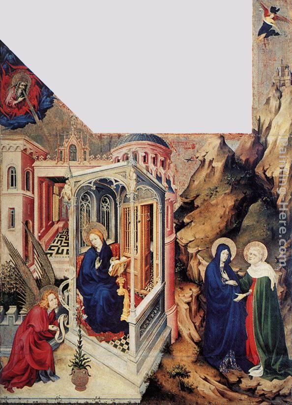 The Annunciation and the Visitation painting - Melchior Broederlam The Annunciation and the Visitation art painting
